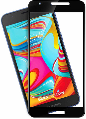 HIE POWER Edge To Edge Tempered Glass for Samsung Galaxy A2 Core- Screen Protection With Full Glue Edge To Edge Coverage And Easy Installation Kit(Pack of 1)