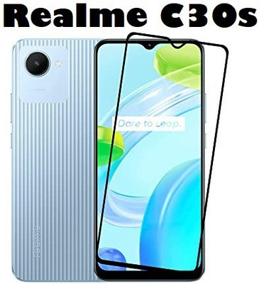 welldesign Edge To Edge Tempered Glass for Realme C30s(Pack of 1)