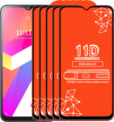 PikTrue Edge To Edge Tempered Glass for LAVA Z3(Pack of 5)