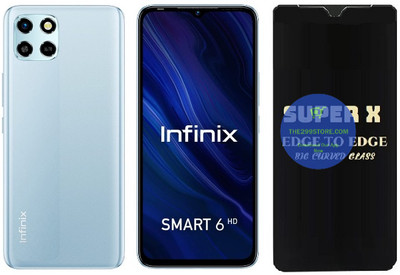 TELESHIELD Edge To Edge Tempered Glass for Infinix Smart 6 HD, Super X Edge Glass, Super X Tempered Glass, Super X Screen Protector(Pack of 1)