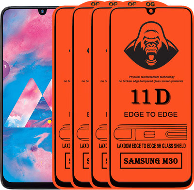 Laxdom Edge To Edge Tempered Glass for SAMSUNG GALAXY M30(Pack of 4)