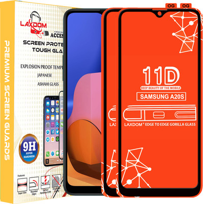 Laxdom Edge To Edge Tempered Glass for SAMSUNG GALAXY A20S(Pack of 2)