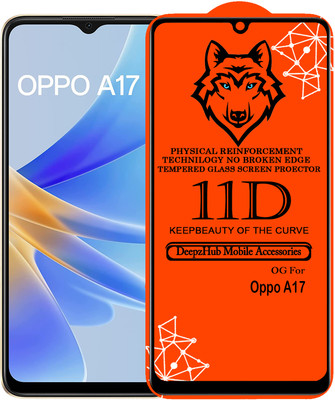 CRodible Edge To Edge Tempered Glass for OPPO A17(Pack of 1)