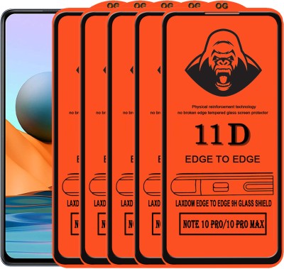 Laxdom Edge To Edge Tempered Glass for REDMI NOTE 10 PRO MAX(Pack of 5)