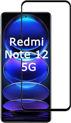 EITANSHA CREATION Edge To Edge Tempered Glass for Redmi Note 12, Redmi Note 12 5G(Pack of 1)