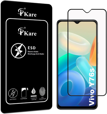 iKare Edge To Edge Tempered Glass for Vivo Y76S(Pack of 1)
