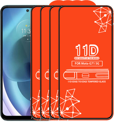 Roxel Edge To Edge Tempered Glass for Moto G71 5G(Pack of 4)