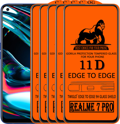 CYOR Edge To Edge Tempered Glass for REALME 7 PRO(Pack of 5)