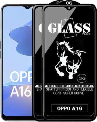 Rofix star Edge To Edge Tempered Glass for OPPO A16(Pack of 2)