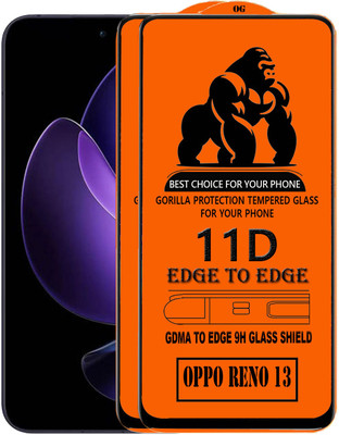 GDMA Edge To Edge Tempered Glass for OPPO Reno13(Pack of 2)