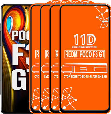 CYOR Edge To Edge Tempered Glass for REDMI POCO F3 GT(Pack of 4)