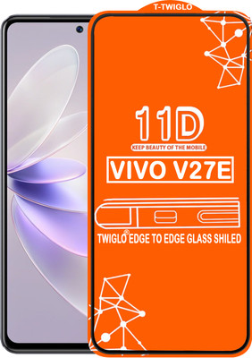 TWIGLO Edge To Edge Tempered Glass for VIVO V27E(Pack of 1)