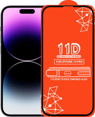 Roxel Edge To Edge Tempered Glass for Iphone 14 Pro(Pack of 1)