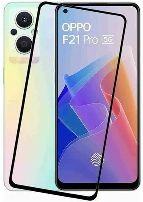 NaturalBuy Edge To Edge Tempered Glass for Oppo F21 Pro-Full Screen Coverage, Anti FingerPrint, Case Friendly(Pack of 1)