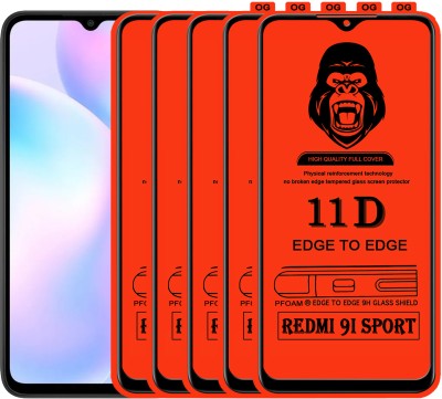 Laxdom Edge To Edge Tempered Glass for REDMI 9I SPORT(Pack of 5)