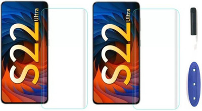 aplexx Edge To Edge Tempered Glass for Samsung Galaxy S22 Ultra 5G(Pack of 2)