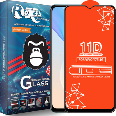 Roxel Edge To Edge Tempered Glass for Vivo Y75 5G(Pack of 1)