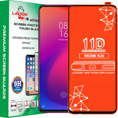 Laxdom Edge To Edge Tempered Glass for Mi K20(Pack of 1)