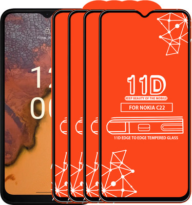 Roxel Edge To Edge Tempered Glass for Nokia C22(Pack of 4)