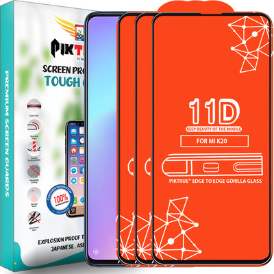 PikTrue Edge To Edge Tempered Glass for Mi K20(Pack of 3)