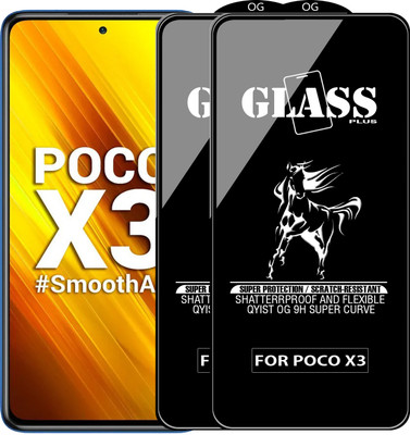Qyist Edge To Edge Tempered Glass for POCO X3(Pack of 2)