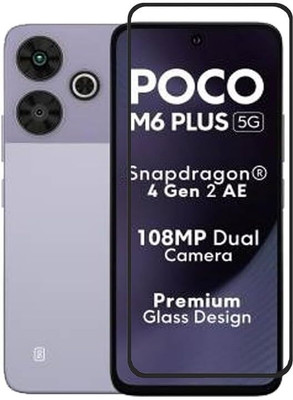 AKSHUD Edge To Edge Tempered Glass for POCO M6 Plus 5G(Pack of 1)