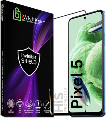 iWishKart Edge To Edge Tempered Glass for Google Pixel 5, Google Pixel 5 5G, Military grade Edge to Edge Premium gorilla temper / tg black glass screenguard with Self Installation Guide - Wet & Dry wipes, Dust Absorber [With Warranty] mobile ka gilas cover(Pack of 1)