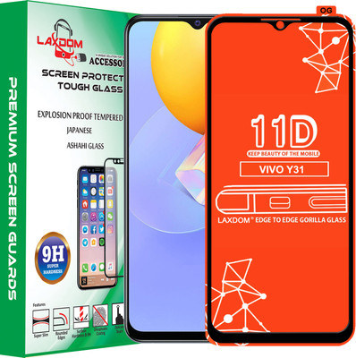 Laxdom Edge To Edge Tempered Glass for VIVO Y31(Pack of 1)