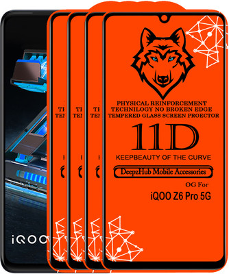 DeepzHub Edge To Edge Tempered Glass for IQOO Z6 Pro 5G(Pack of 4)