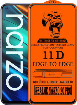 TWIGLO Edge To Edge Tempered Glass for REALME NARZO 20 PRO(Pack of 1)