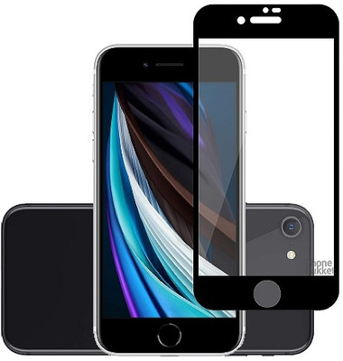 NIMMIKA ENTERPRISES Edge To Edge Tempered Glass for Apple iphone SE 2020(High-quality material | Complete coverage | Ultra-thin design | D+ technology coating)(Pack of 1)