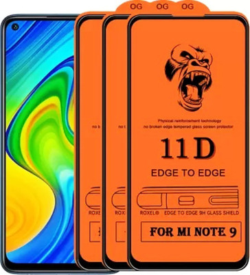 HIE POWER Edge To Edge Tempered Glass for Mi Xiaomi Redmi Note 9 -11D -Screen Protector Full HD Quality Tempered Glass Anti-Scratch Edge to Edge Coverage with Easy Installation Kit(Pack of 3)