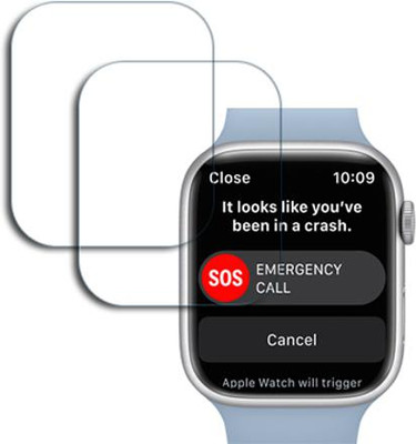 ARBAN Edge To Edge Tempered Glass for Apple Watch Series 8 SMARTWATCH SCREEN GUARD(Pack of 2)