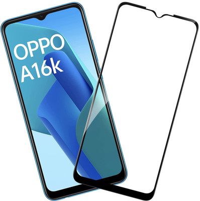 O2MG Edge To Edge Tempered Glass for OPPO A16k(Pack of 1)