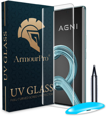 ArmourPro Edge To Edge Tempered Glass for Lava Agni 2 5G, UV Curved Screen Protector with Easy Installation Kit(Pack of 1)
