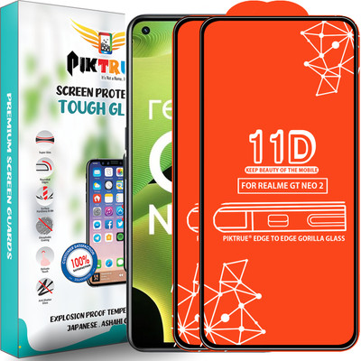 PikTrue Edge To Edge Tempered Glass for Realme Gt Neo 2(Pack of 2)
