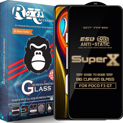 Roxel Edge To Edge Tempered Glass for POCO F3 GT(Pack of 1)