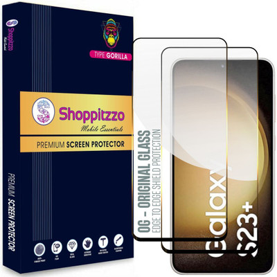 Shoppitzzo Edge To Edge Tempered Glass for Samsung Galaxy S23 Plus|Galaxy S22 Plus (6.6 Inches)D**NeoShield**Millitary Grade-Anti Explosion-Tempered Glass/Full Screen Coverage-Edge to Edge/9H Hardness/With Easy Installation Kit(Pack of 2)