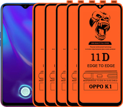PFOAM Edge To Edge Tempered Glass for OPPO K1(Pack of 5)