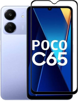 DMJHP Edge To Edge Tempered Glass for Poco C65(Pack of 1)