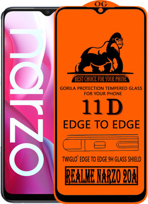 TWIGLO Edge To Edge Tempered Glass for REALME NARZO 20A(Pack of 1)