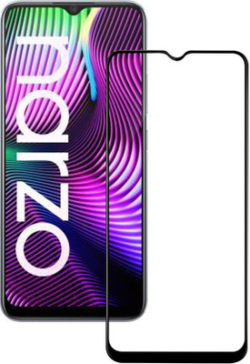 DMJHP Edge To Edge Tempered Glass for Realme Narzo 20A(Pack of 1)