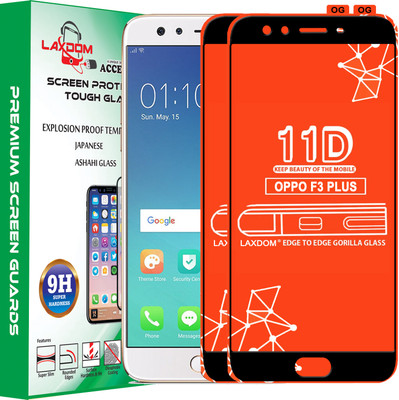Laxdom Edge To Edge Tempered Glass for OPPO F3 PLUS(Pack of 2)
