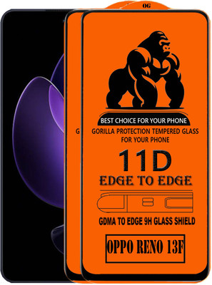 GDMA Edge To Edge Tempered Glass for OPPO Reno13 F(Pack of 2)