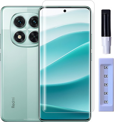 KadWaniya Edge To Edge Tempered Glass for Redmi Note 14 Pro 5G, Redmi Note 14 Pro | Meibo Series 3D Curved (30 Seconds Quick Paste) High Quality UV Liquide Glue Glass with Easy Installation Kit-347(Pack of 1)
