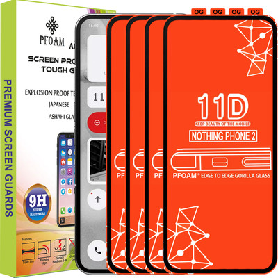 PFOAM Edge To Edge Tempered Glass for NOTHING PHONE 2(Pack of 4)