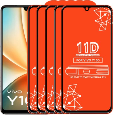 Roxel Edge To Edge Tempered Glass for Vivo Y100(Pack of 5)