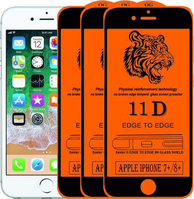 Xester Edge To Edge Tempered Glass for Apple iPhone 7 Plus(Pack of 3)