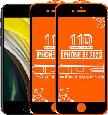 CYOR Edge To Edge Tempered Glass for IPHONE SE 2020(Pack of 2)