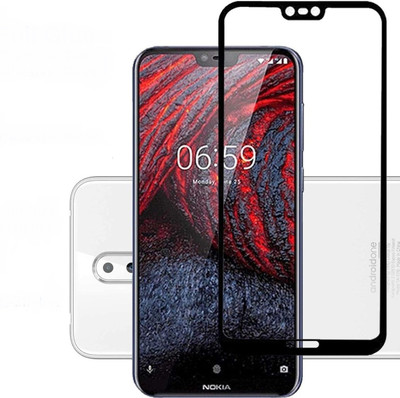 9H Edge To Edge Tempered Glass for Nokia 6.1 Plus (Nokia X6)-With Edge To Edge Coverage And Easy Installation Kit For Smartphone(Pack of 1)